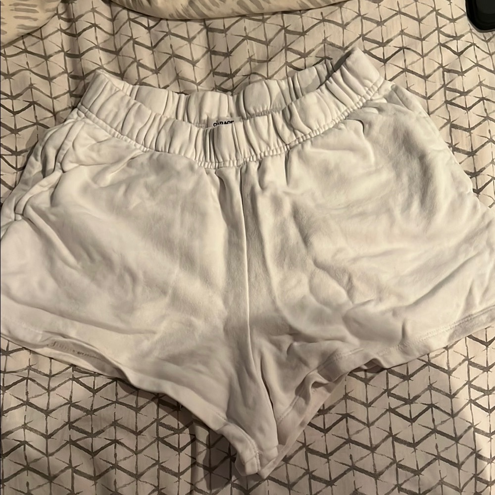 Women's White Garage Shorts